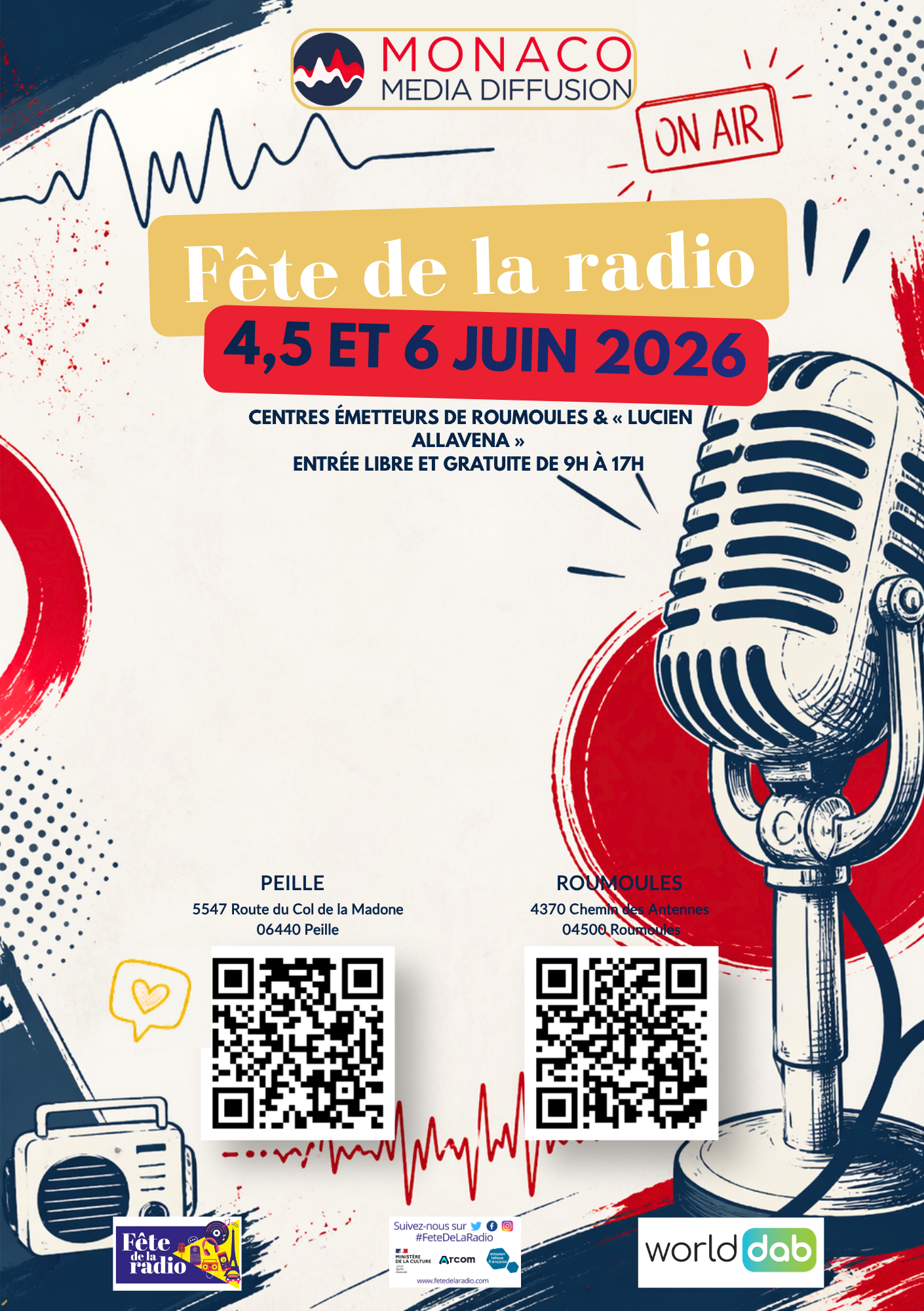 Fête de la radio chez Monaco Média Diffusion le 4,5 & 6 juin 2026